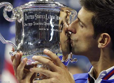 Djokovic trong niềm vui vô địch US Open 2015
